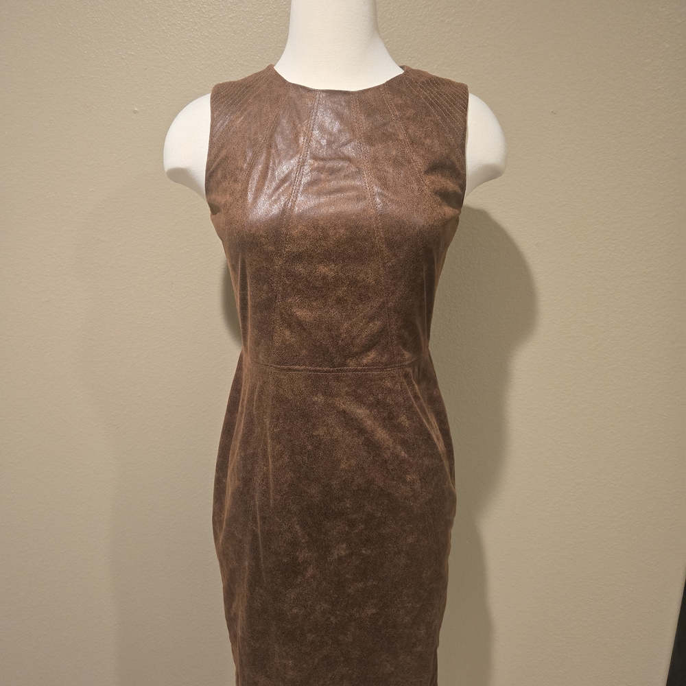 Chico's Textured Brown Midi Dress